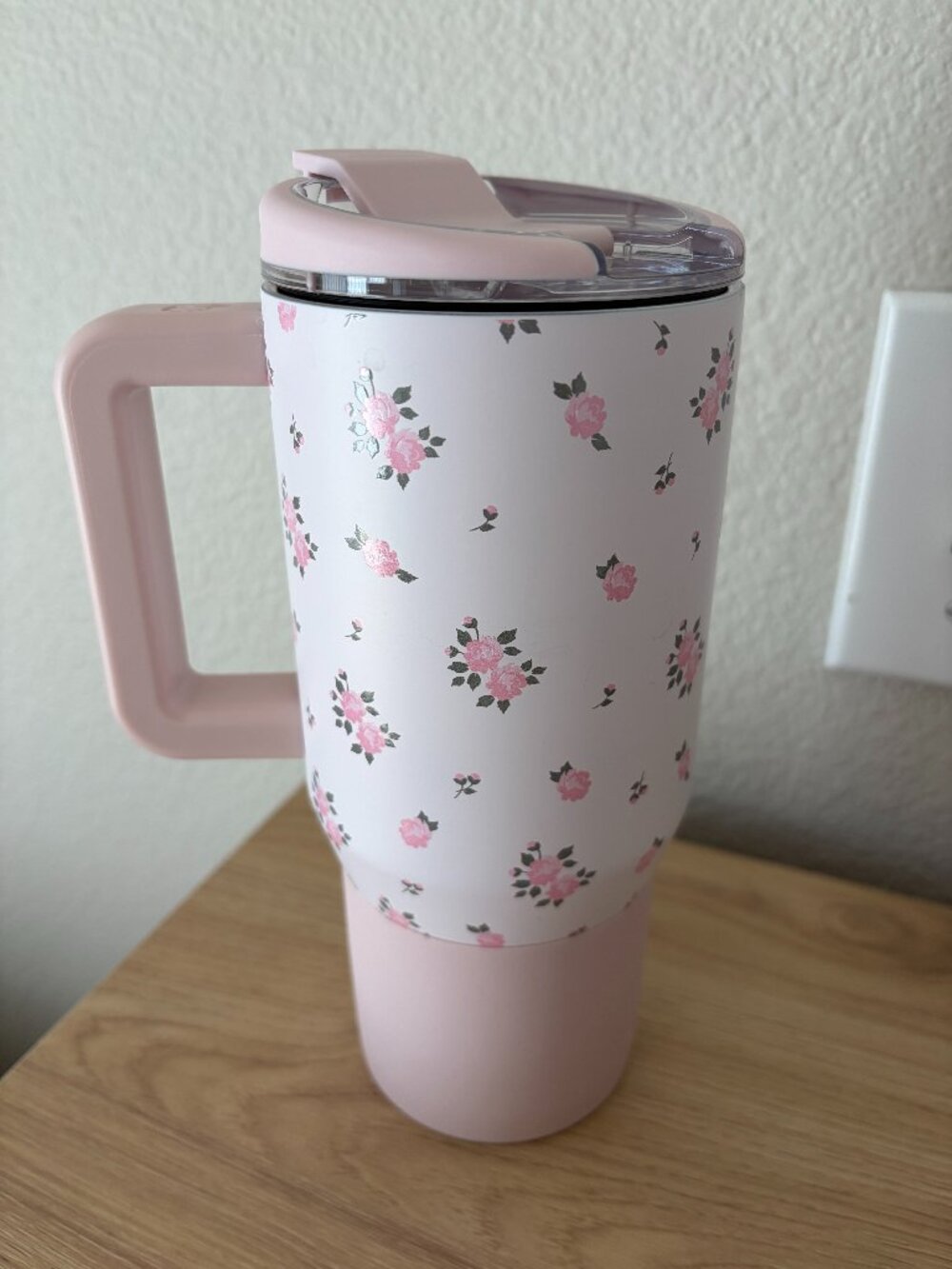 HydroJug Coffee Traveler 20oz Ceramic-Lined Mug with Handle, Wildrose